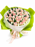 Buchet Lalele Roz-verde din Bezea