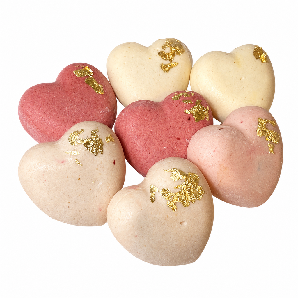 Inimi din marshmallow / comandă minimă: 5 inimi