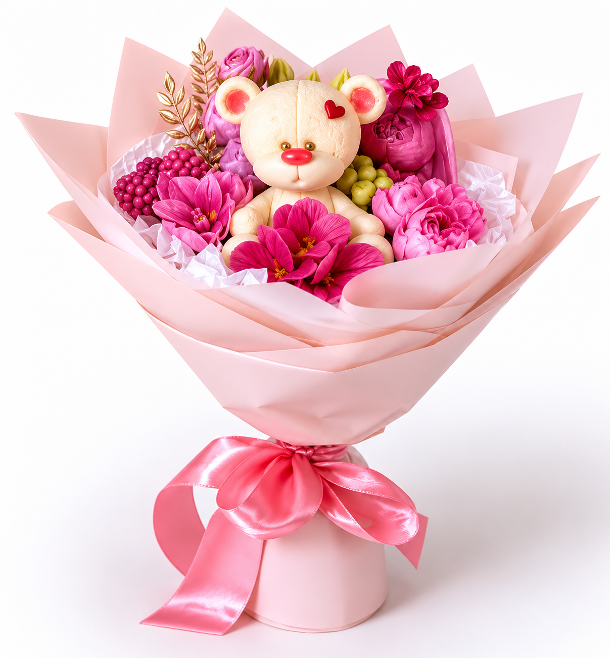 Buchet Teddy Sweet Bloom