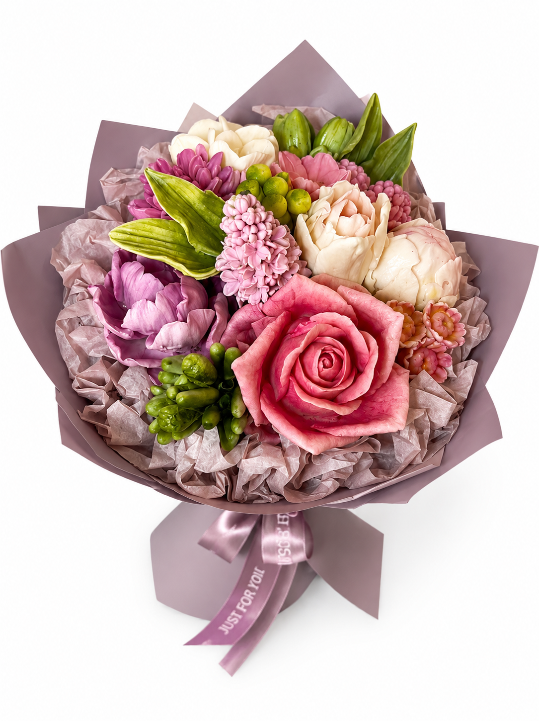 Buchet pastel din flori de bezea 🌸