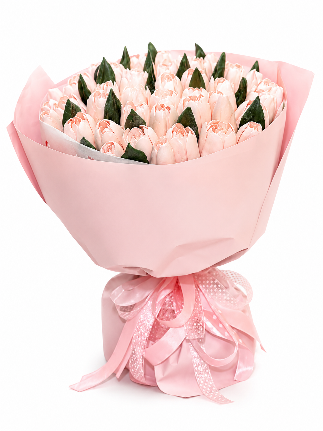 Buchet elegant din lalele roz de bezea