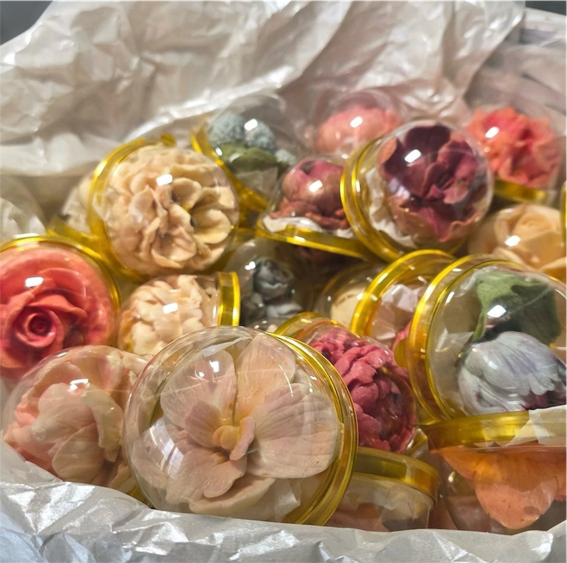 Floare din marshmallow – ambalată individual - comanda minim 10 bucăți