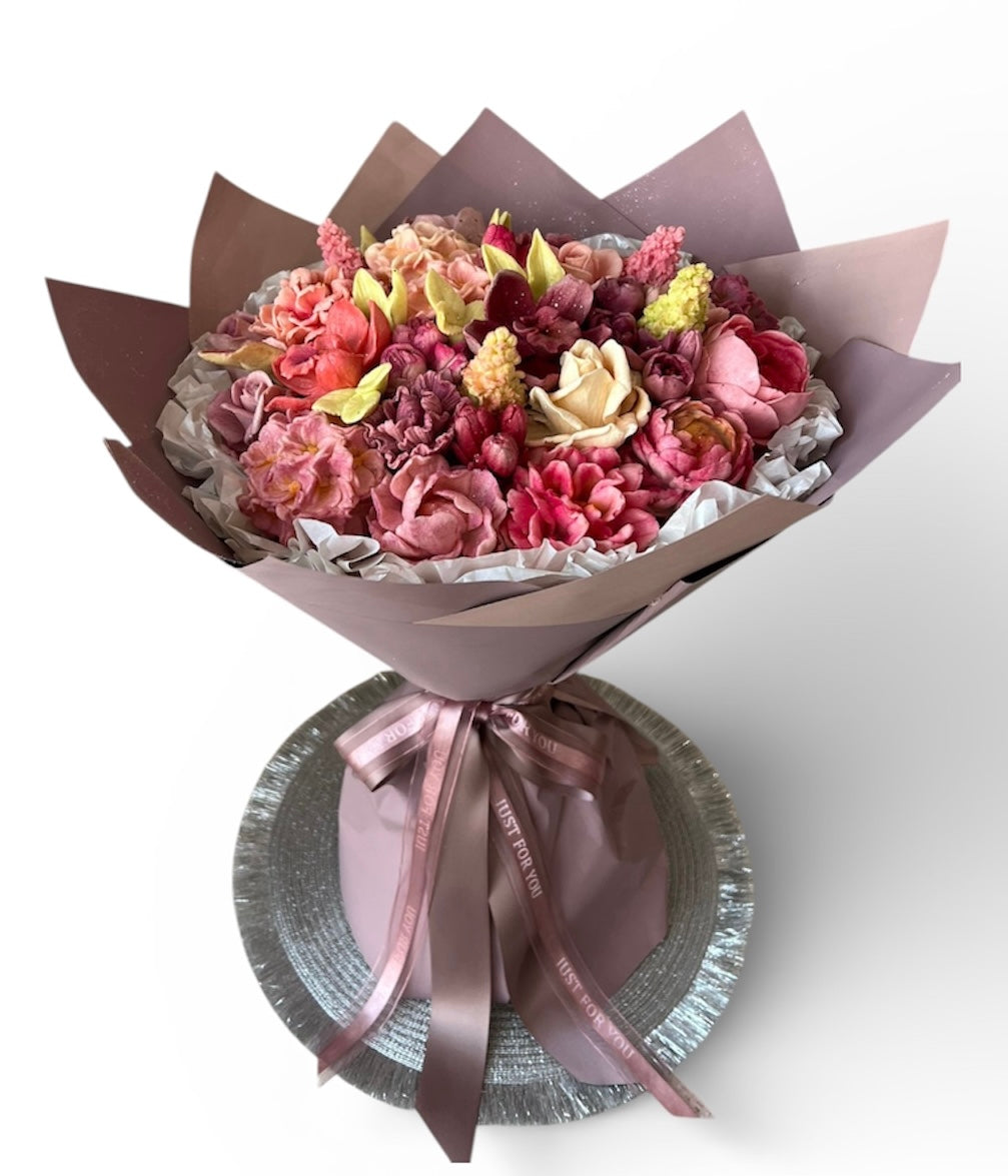 Buchet comestibil din flori de marshmallow – gust mixt