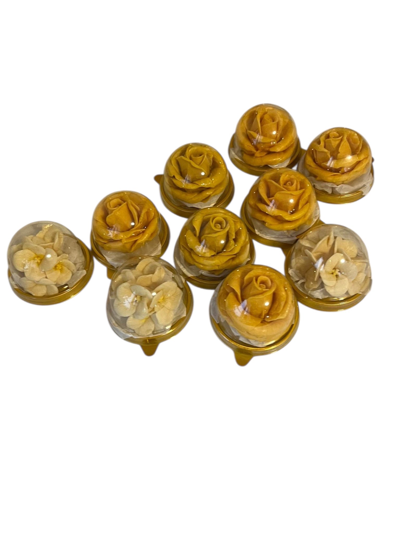 Flori din marshmallow – ambalate individual / Comandă minimă: 10 bucăți